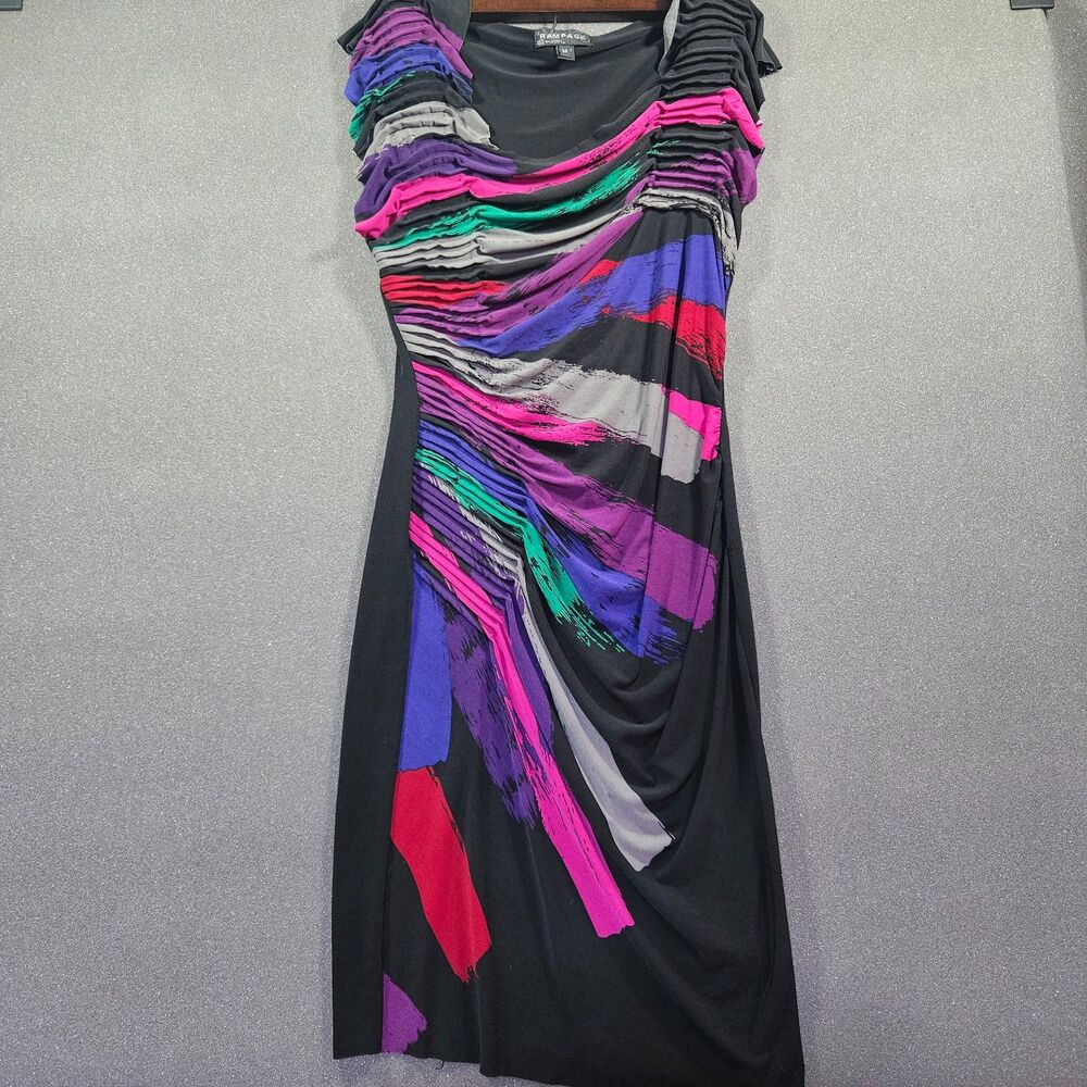Vintage Rampage Y2K Sleevless bodycon mini dress with a brushstroke print